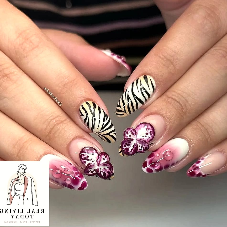 22 Short Nails You'll Want to Try Immediately 20 Animal Print Accent Nail