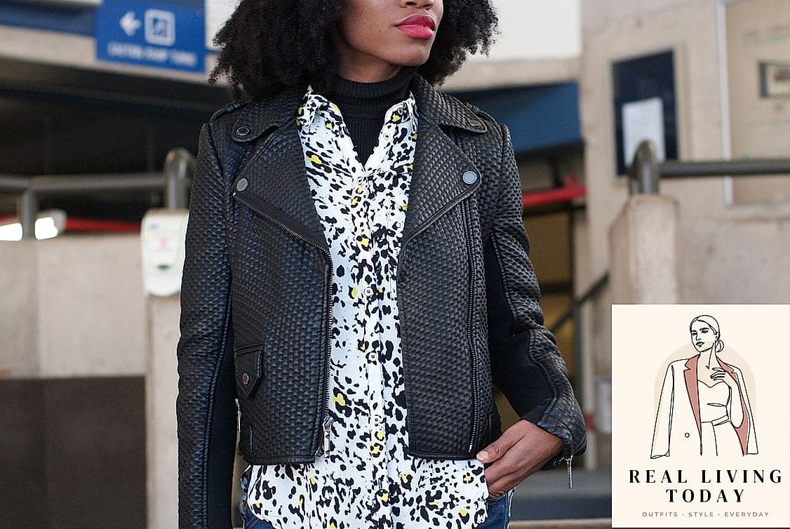 24 Leather Jacket Outfit You'll Want to Wear on Repeat 23 Animal Print Top Under Leather