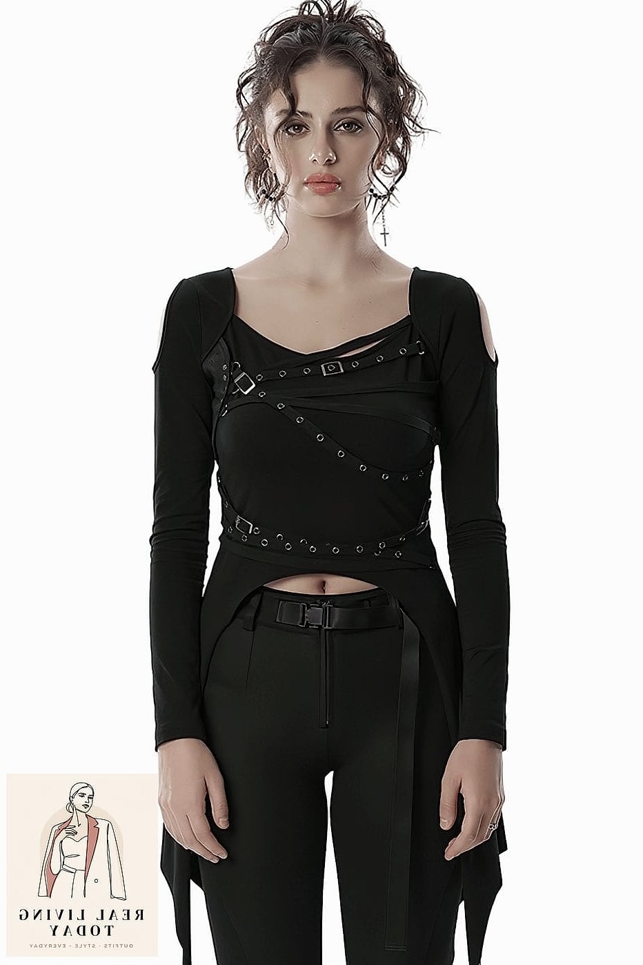 28 Edgy Work Outfits You'll Want to Wear on Repeat 24 Asymmetric Top With Tailored Trousers