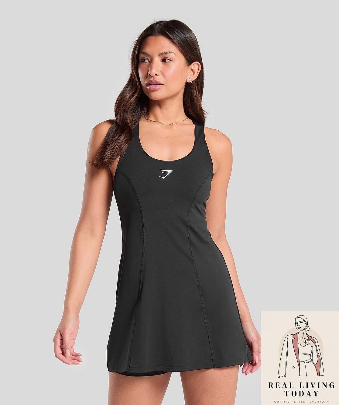 Athletic Dress Layered Over Sweatpants