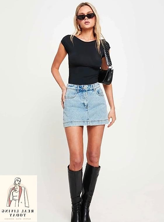 28 Denim Mini Skirt Outfit Worth Pinning Immediately 8 Athletic-Inspired with a Hoodie