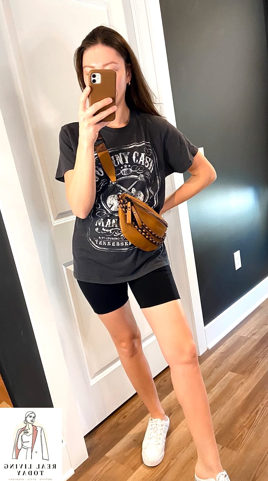 30 Teacher Outfit Ideas That Actually Look Amazing 23 Biker Shorts Under a Long Sweater