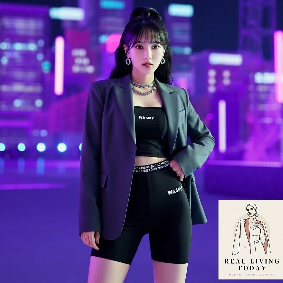 22 Pop Concert Outfit That Are Seriously Stylish Right Now 20 Bike Shorts and an Oversized Blazer