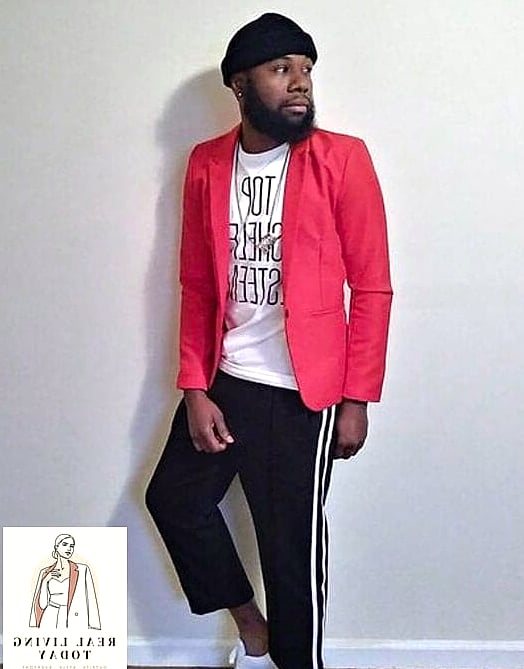 28 Track Pants Outfit You'll Want to Wear on Repeat 2 The Blazer and Track Pants Power Combo