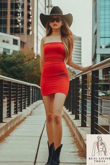 26 Cowboy Boots Outfit Worth Pinning Immediately 20 Bodycon Dress for Date Night