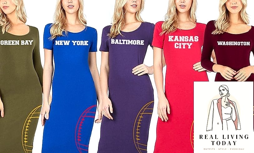 26 Football Game Outfit That Look Effortlessly Chic 6 Bodycon Dress Under a Team Jacket