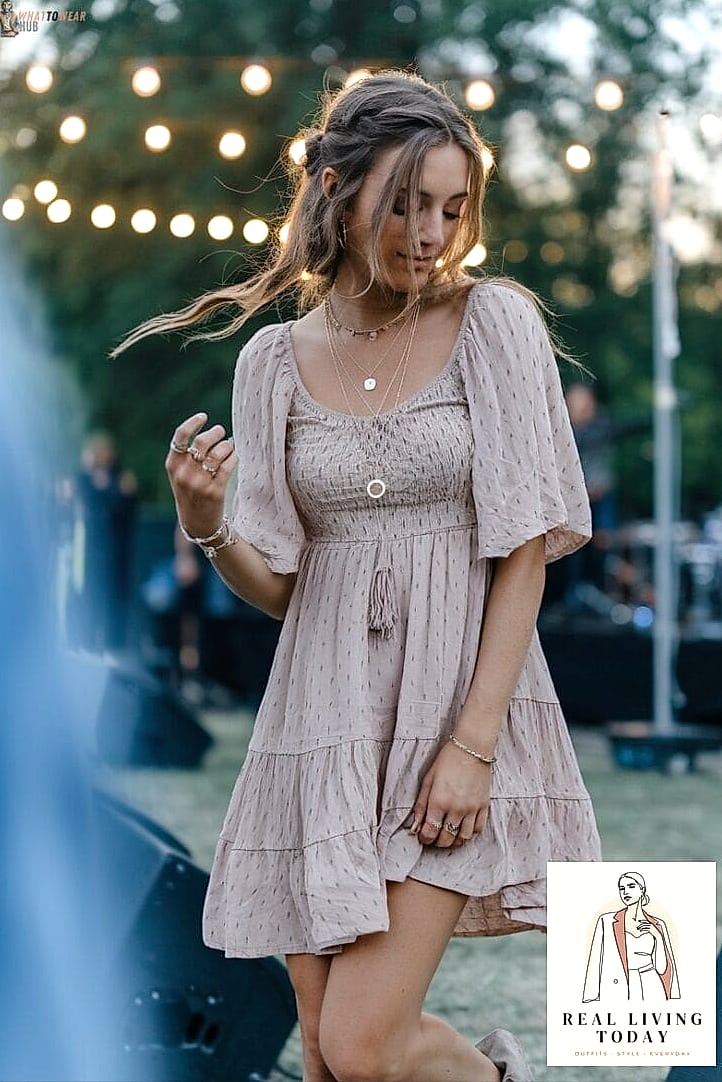 25 Country Concert Outfit Ideas That Are Stylish, Fun and Totally Western 5 Boho Sundress and Boots
