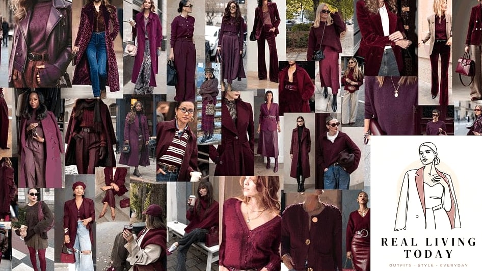 23 Womens Autumn Outfit That Are Going Viral on Pinterest 15 The Burgundy and Cobalt Blue Color Block