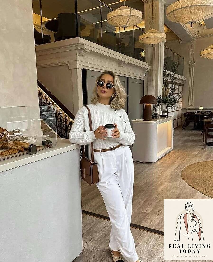 26 Coffee Date Outfit That Actually Look Amazing 20 Burgundy Sweater and Black Trousers
