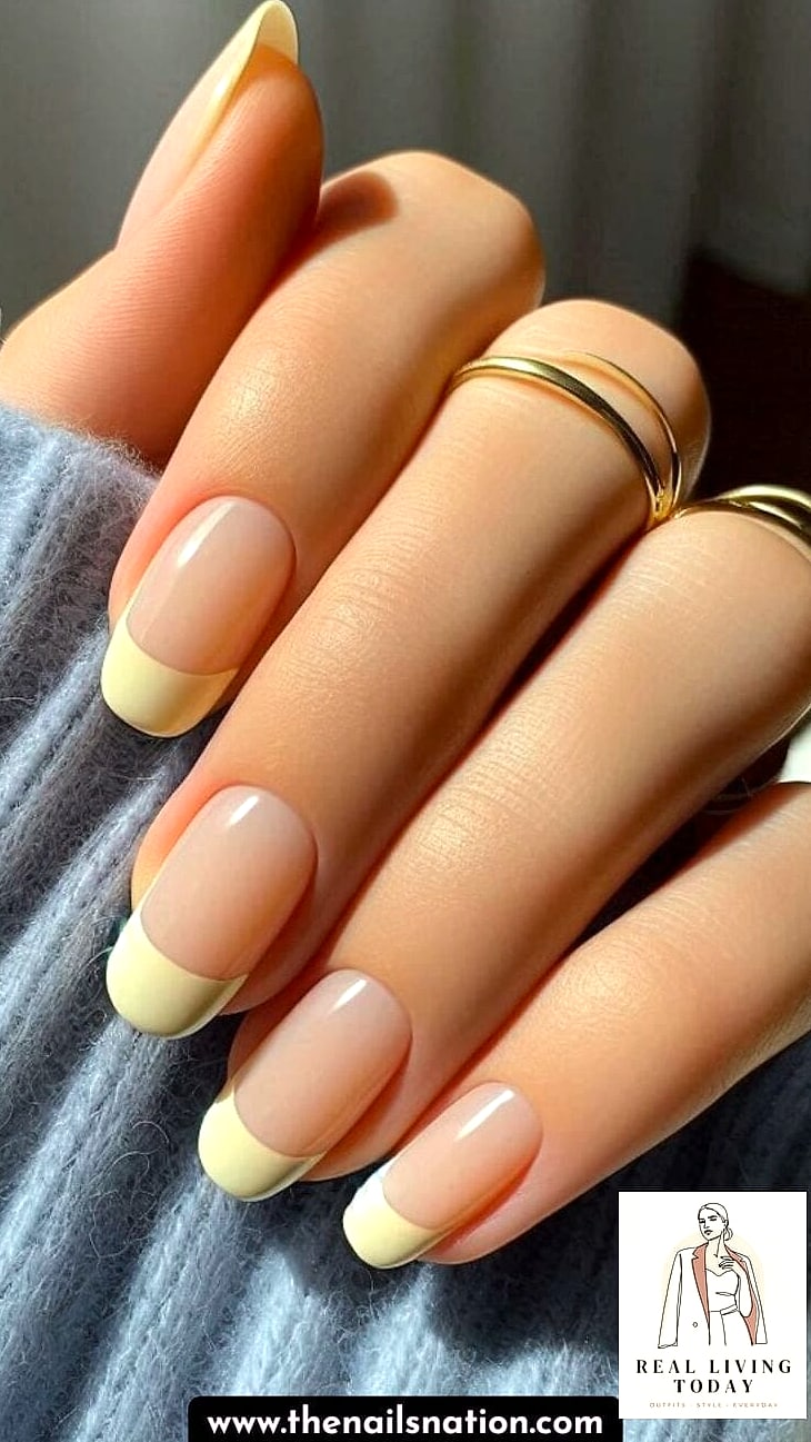 20 Butter Yellow Nails Worth Bookmarking Right Now 3 Butter Yellow French Tips