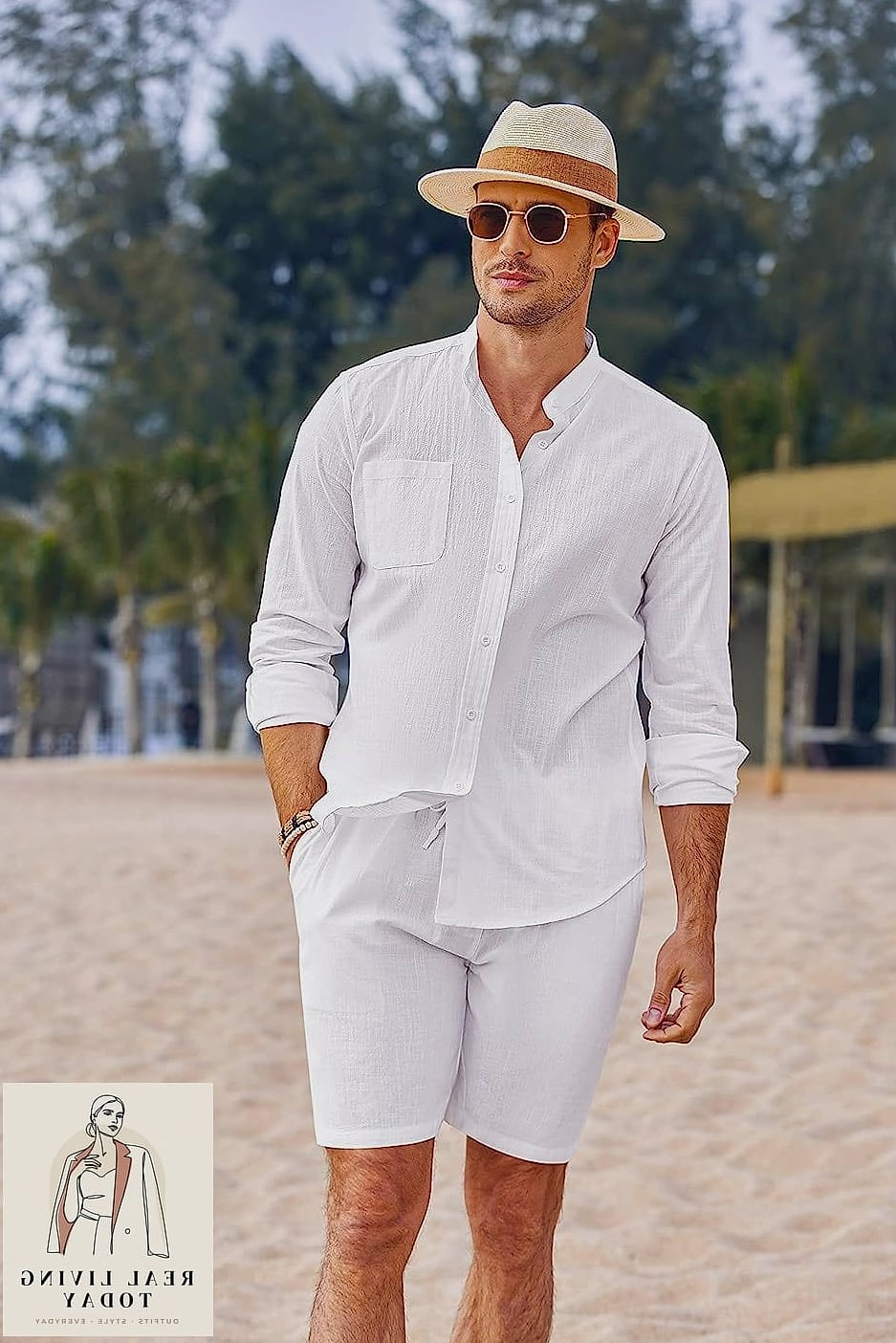 Button Down With Running Shorts