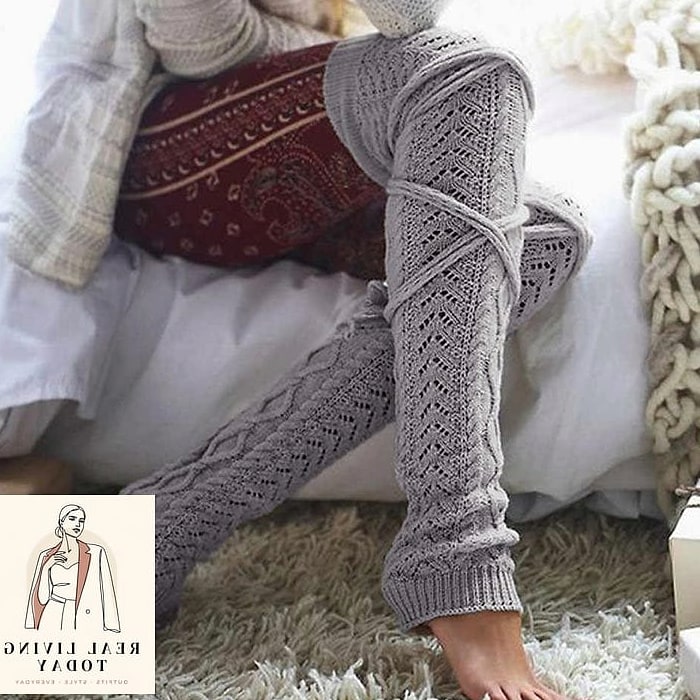 30 Leggings Outfit Fall to Copy Right Now 18 The Cable Knit Cardigan Set