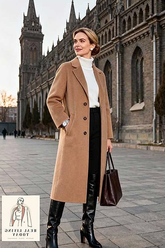28 Church Outfit That Look Effortlessly Chic 25 A Camel Coat Over Everything