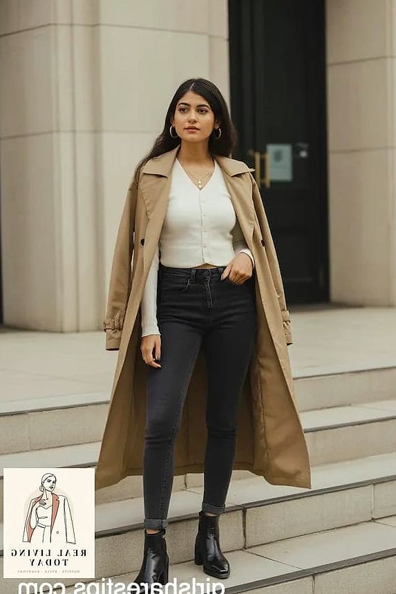 23 Cardigan Outfits Worth Pinning Immediately 13 Cardigan Layered Under a Trench Coat