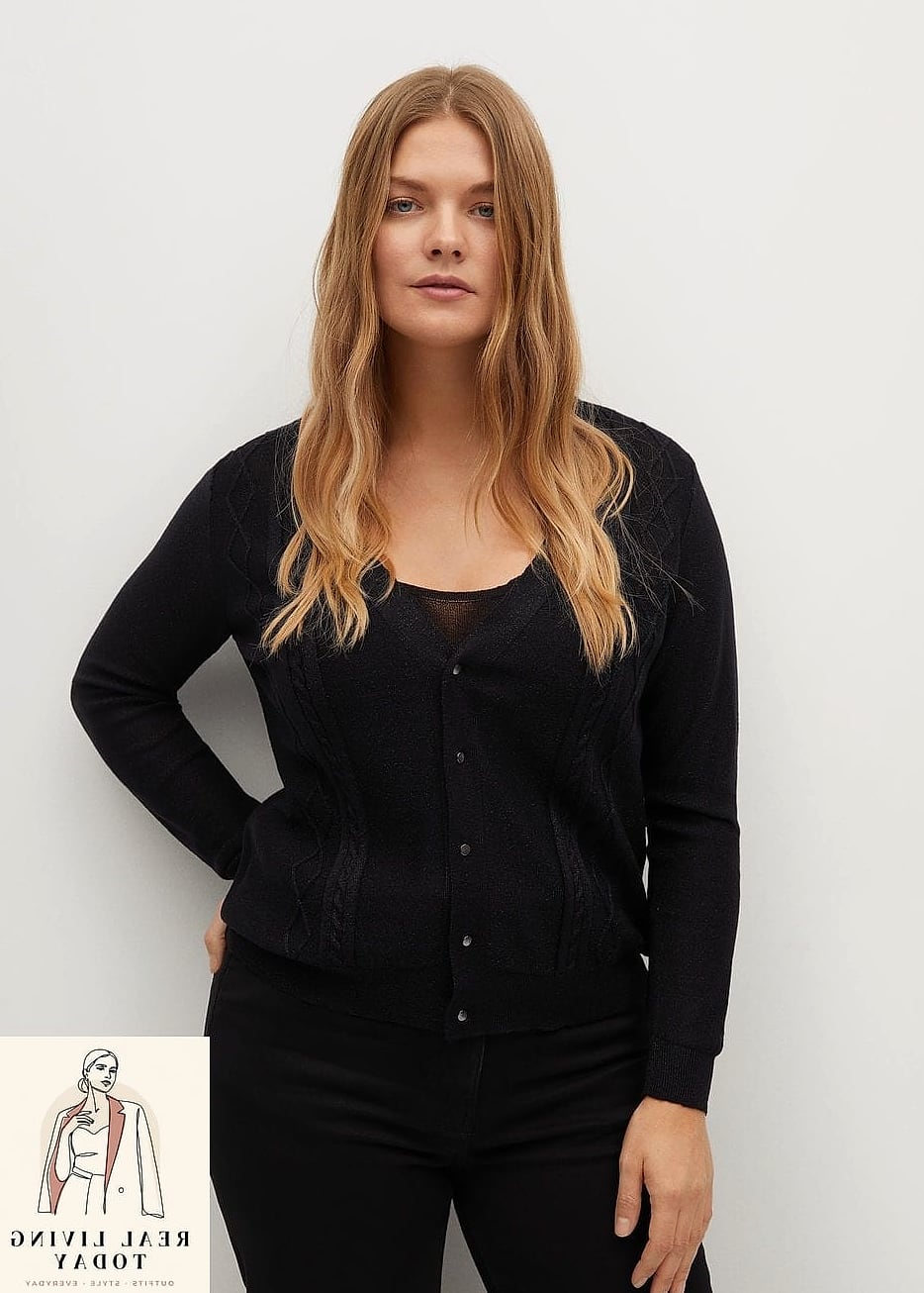 Cardigan Layered Over a Bodysuit