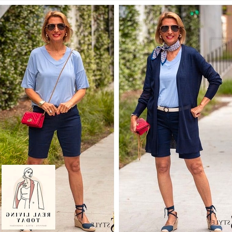 23 Cardigan Outfits Worth Pinning Immediately 15 Cardigan with Running Shorts for Athletic Days