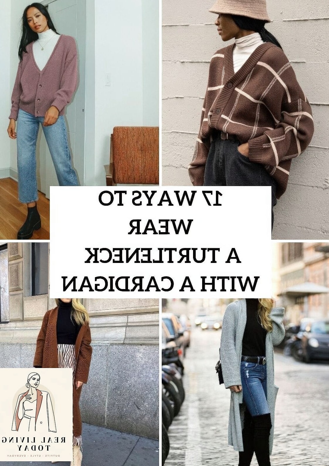 23 Cardigan Outfits Worth Pinning Immediately 14 The Cardigan and Turtleneck Layer