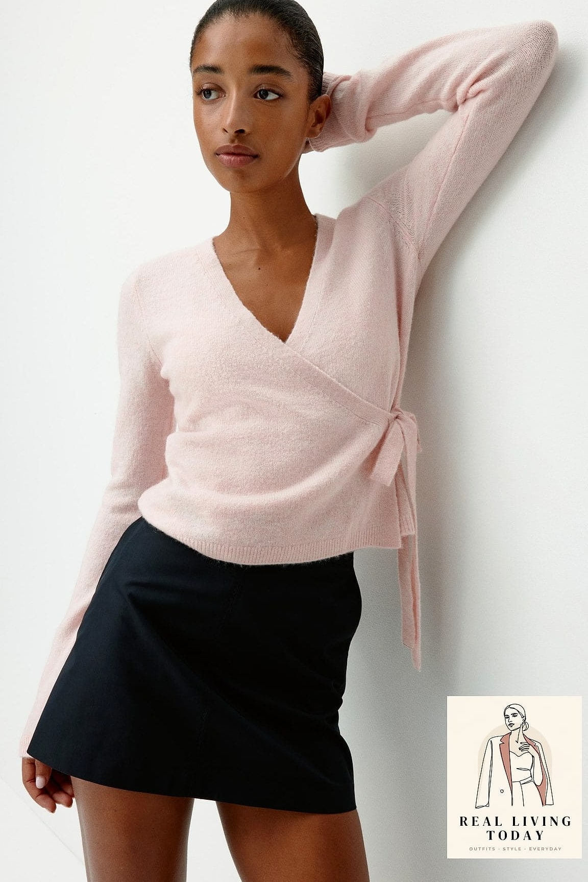 23 Cardigan Outfits Worth Pinning Immediately 20 The Cardigan and Wrap Skirt Duo