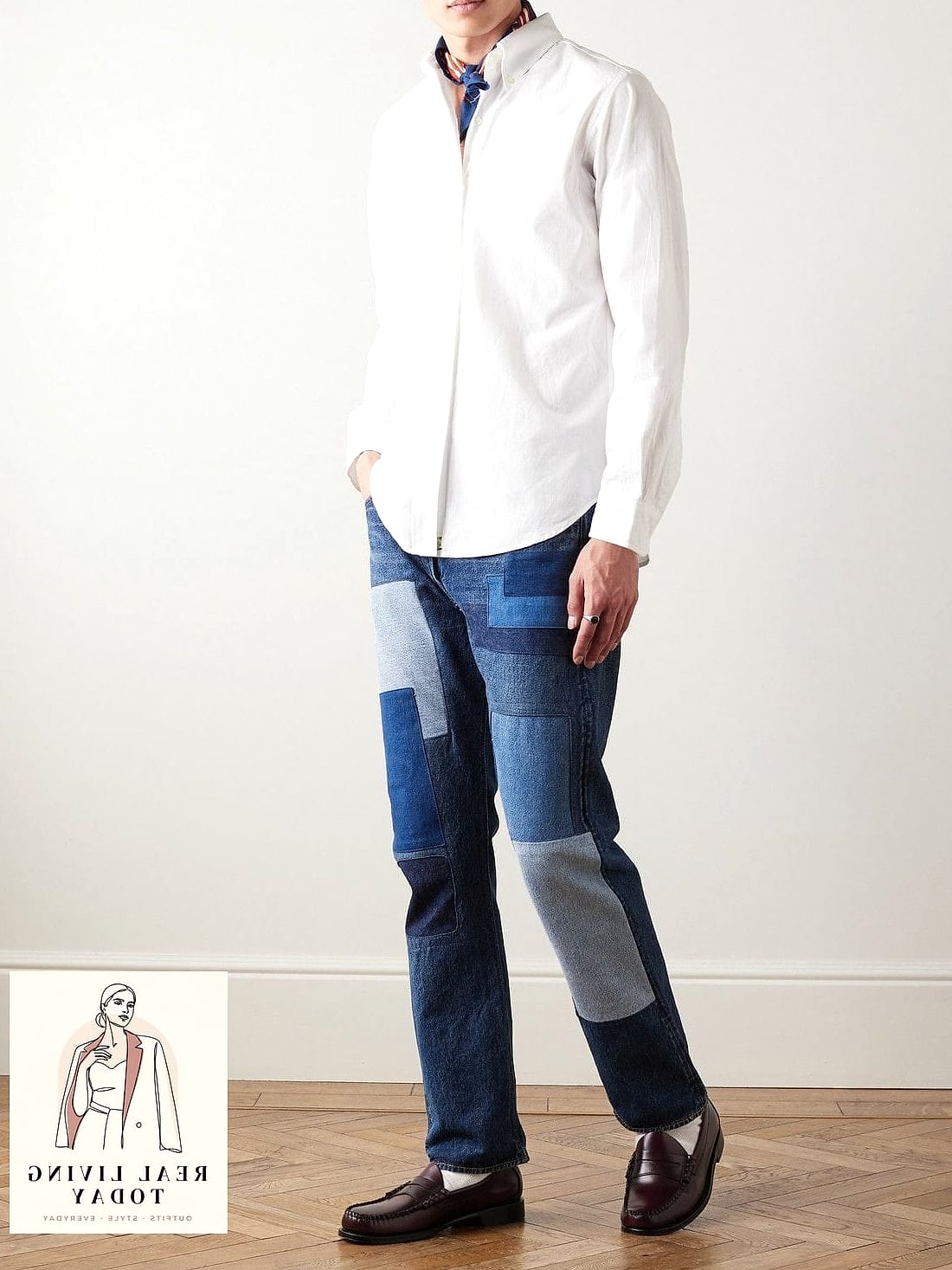 Chambray Button Down With White Jeans