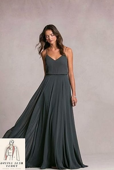 30 Dresses For A Fall Wedding As A Guest That Are Going Viral on Pinterest 29 Charcoal Grey Satin Slip Dress