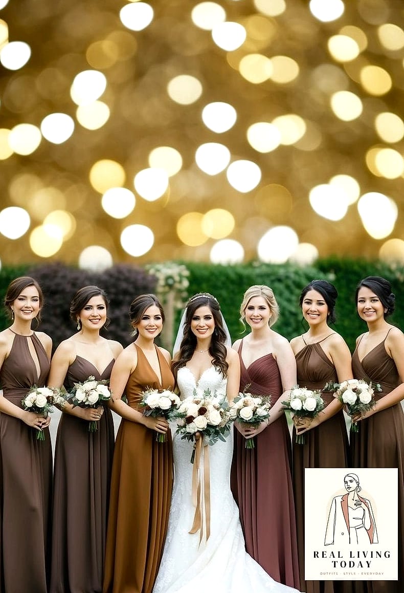 30 Dresses For A Fall Wedding As A Guest That Are Going Viral on Pinterest 23 Chestnut Brown Satin Cowl Dress