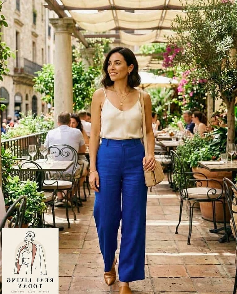23 Fall Brunch Outfit That Look Effortlessly Chic 22 Cobalt Blue Statement Piece