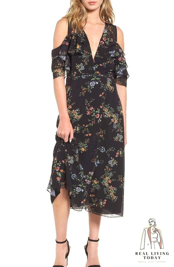 22 Fall Wedding Guest Dresses From Amazon Fashion That Are Seriously Stylish Right Now 17 A Cold-Shoulder Dress in Deep Mustard
