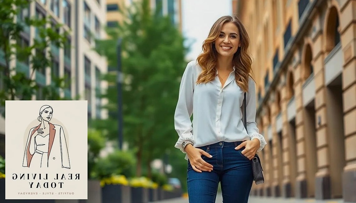 30 Dark Blue Jeans Outfit That Actually Look Amazing 23 Cold Shoulder Top for Warm Days