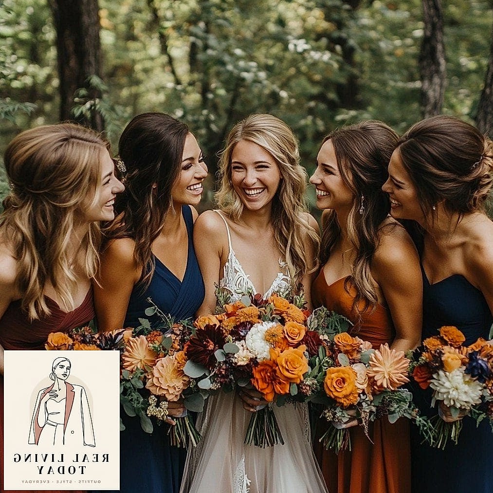22 Fall Family Photo Color Schemes That Are Easy to Copy and Look Beautiful 16 Copper and Ivory
