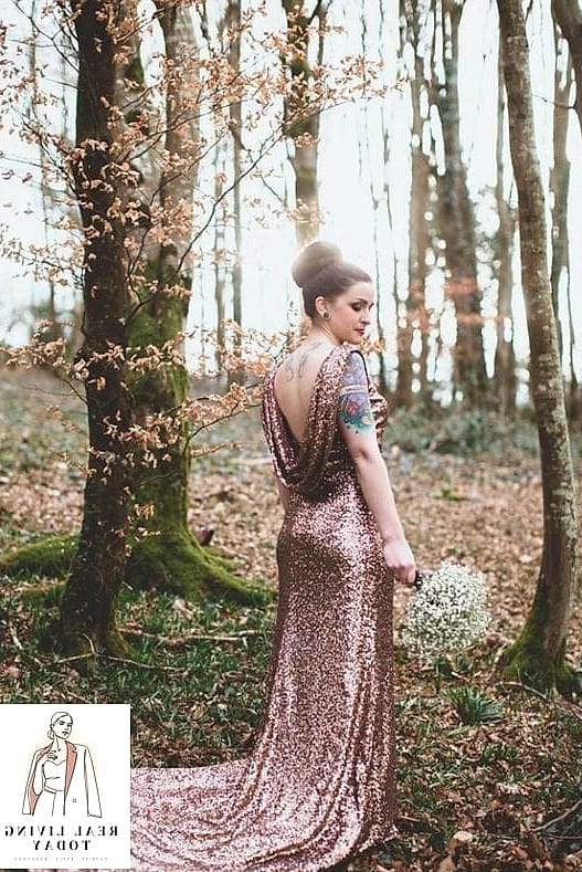 30 Dresses For A Fall Wedding As A Guest That Are Going Viral on Pinterest 17 Copper Sequin Midi Dress