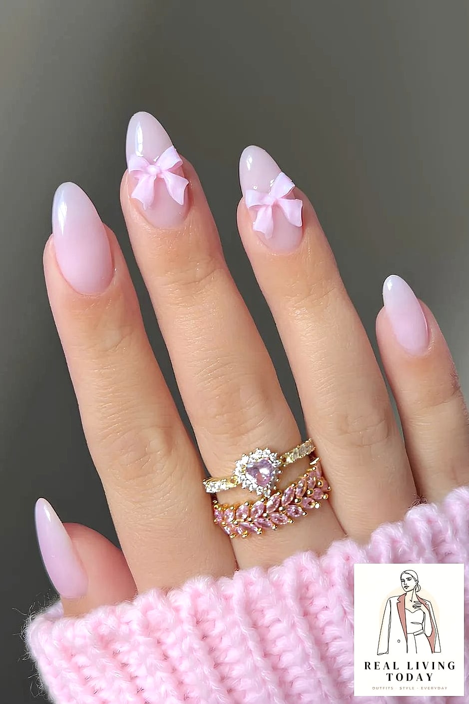 25 Pink Nail Ideas for Every Mood and Skill Level — Your Next Manicure Is Here 11 Coquette Pink Bow Nails