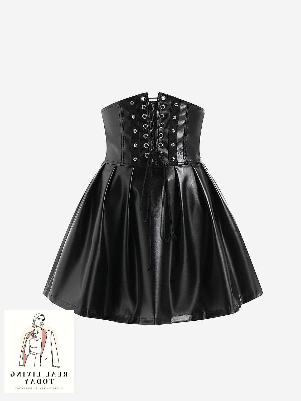 30 Outfits With Black Skirt That Are Seriously Stylish Right Now 13 Corset Top and Pleated Black Skirt
