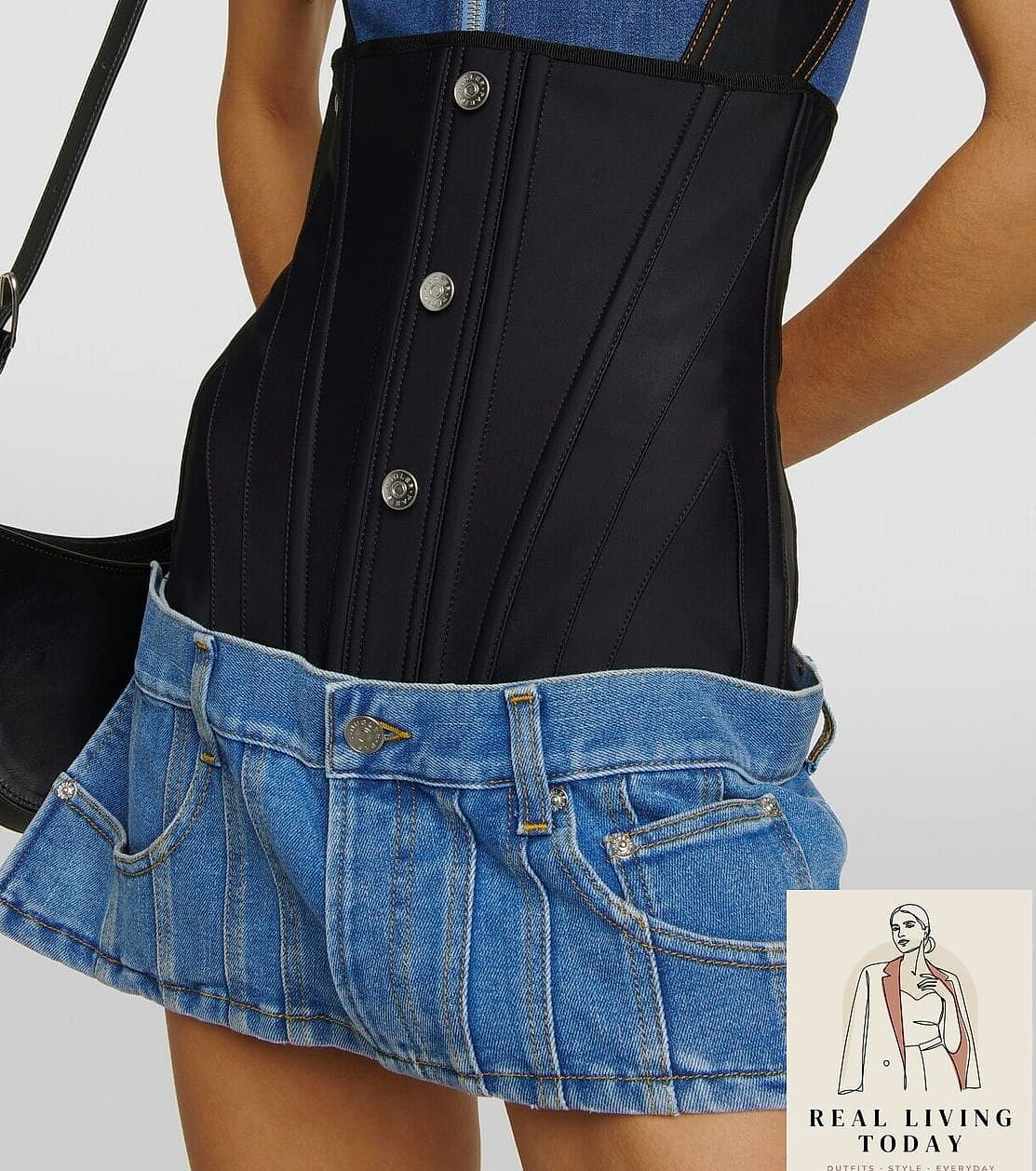 28 Denim Mini Skirt Outfit Worth Pinning Immediately 5 Corset Top for a Night Out