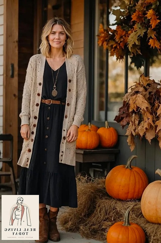 The Cozy Cardigan and Slip Skirt Pairing