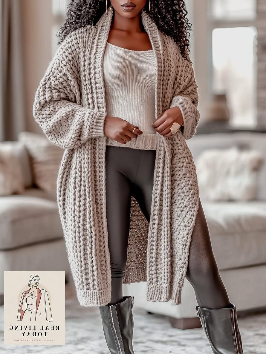 23 Cardigan Outfits Worth Pinning Immediately 9 Cozy Cardigan with Leggings