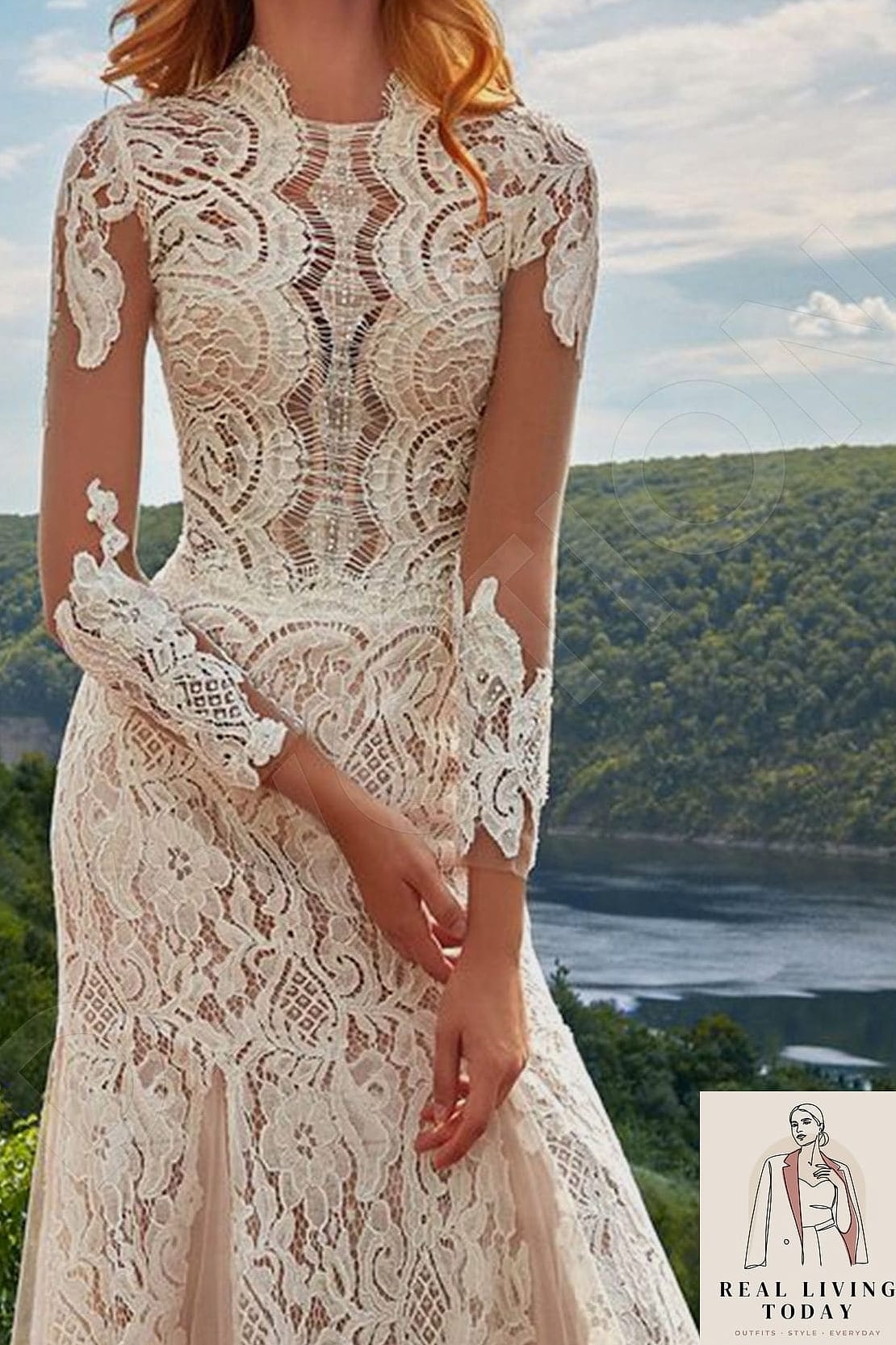 30 Dresses For A Fall Wedding As A Guest That Are Going Viral on Pinterest 18 Cream Lace Long Sleeve Dress