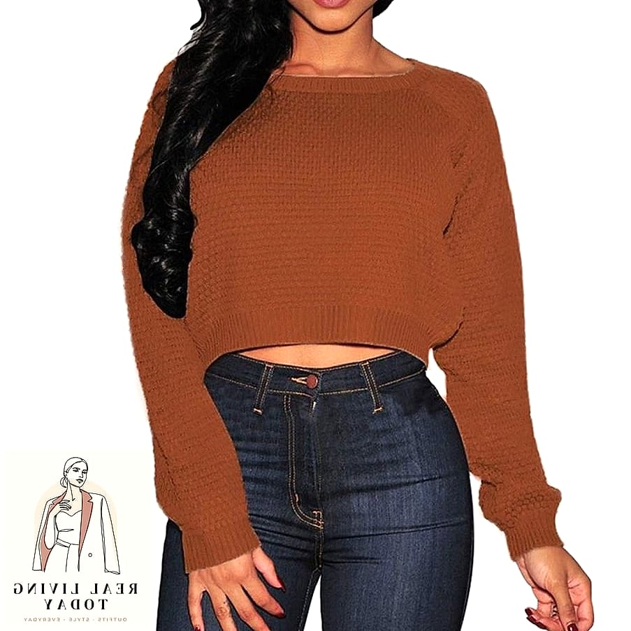 25 Fall Going Out Outfits for Women That Are Trendy, Cute and On Point 10 Cropped Sweater and High-Waisted Flare Jeans