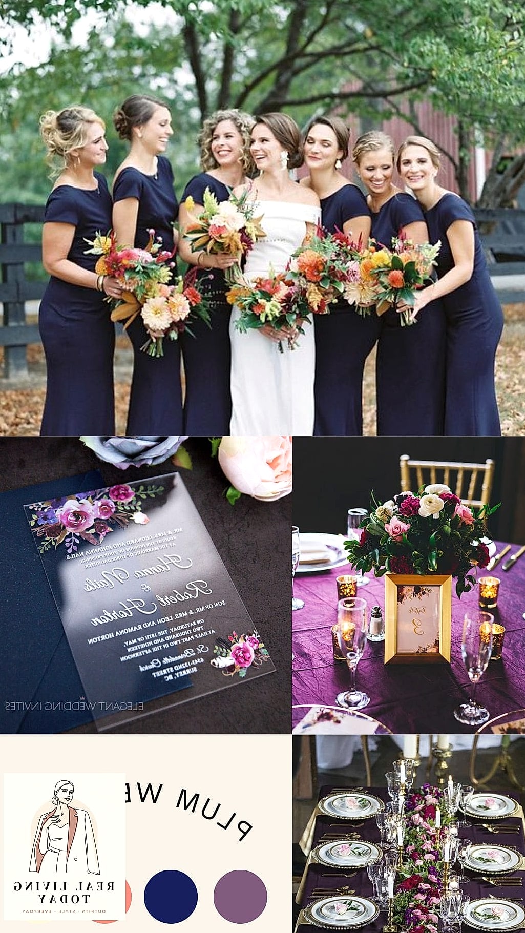 30 Dresses For A Fall Wedding As A Guest That Are Going Viral on Pinterest 26 Deep Plum Long Sleeve Midi Dress