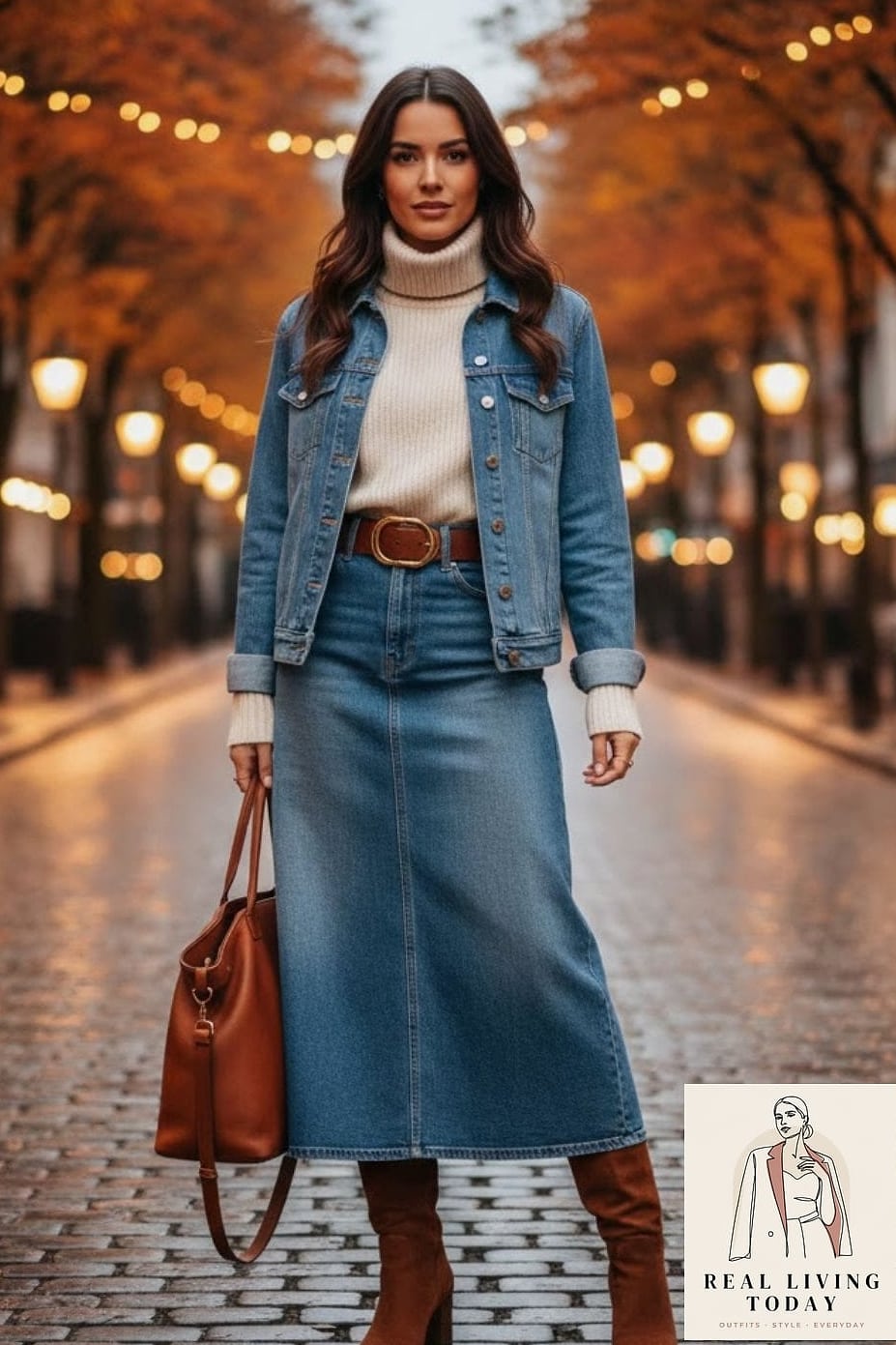 25 Fall Going Out Outfits for Women That Are Trendy, Cute and On Point 22 The Denim on Denim Going Out Look