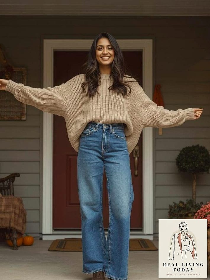 25 Friendsgiving Outfit Ideas That Are Stylish, Cozy and Totally Pinterest-Worthy 12 Denim on Denim, Elevated
