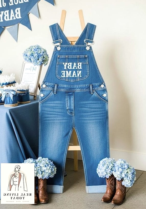 25 Chic Baby Shower Outfits for Guests That Are Totally On-Trend Right Now 7 The Denim on Denim Refresh
