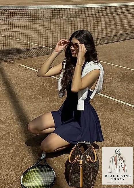 23 Tennis Skirt Outfit That Are Going Viral on Pinterest 7 Denim Jacket Over a Tennis Skirt