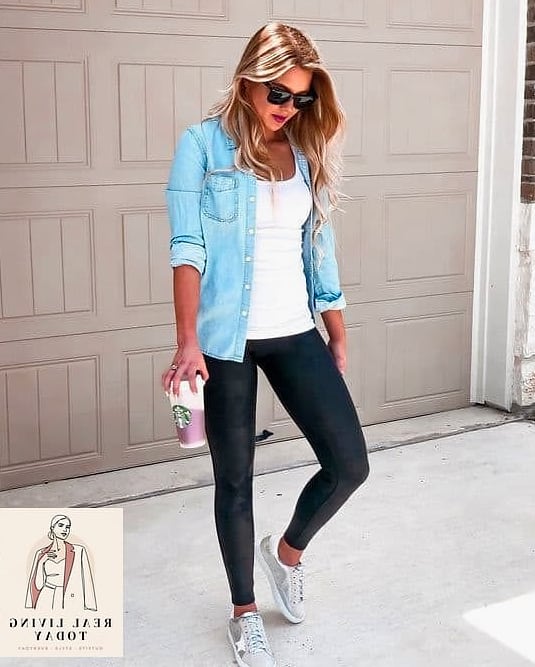 Denim Jacket and Leggings
