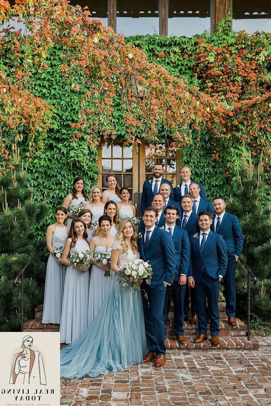 22 Fall Family Photo Color Schemes That Are Easy to Copy and Look Beautiful 13 Dusty Blue and Cream