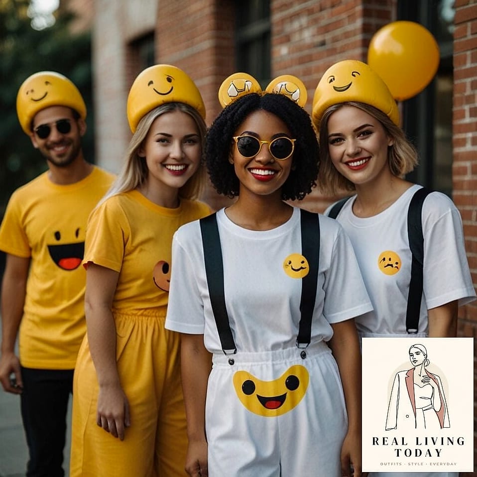 28 Trendy Group Halloween Costume Ideas for Women That Will Win Every Party 22 The Emojis