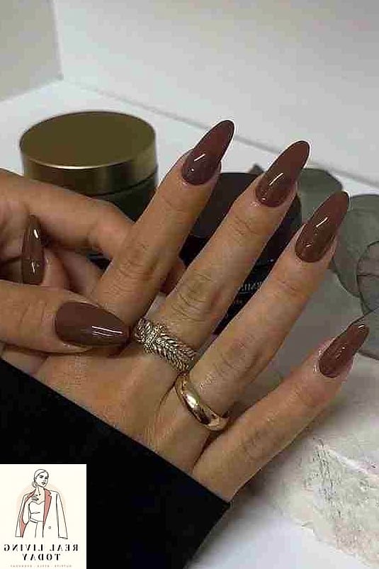 25 Fall Nail Ideas Worth Bookmarking Right Now 19 Espresso Brown French Tips