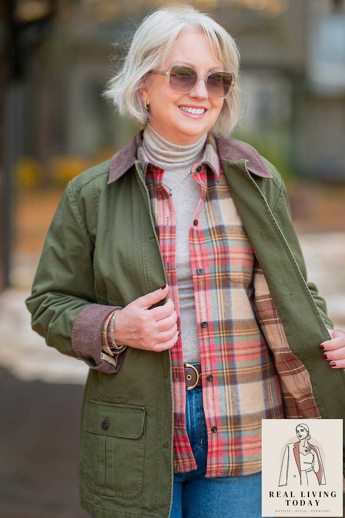 22 Barn Jacket Outfits You'll Want to Wear on Repeat 12 Flannel Underneath a Barn Jacket