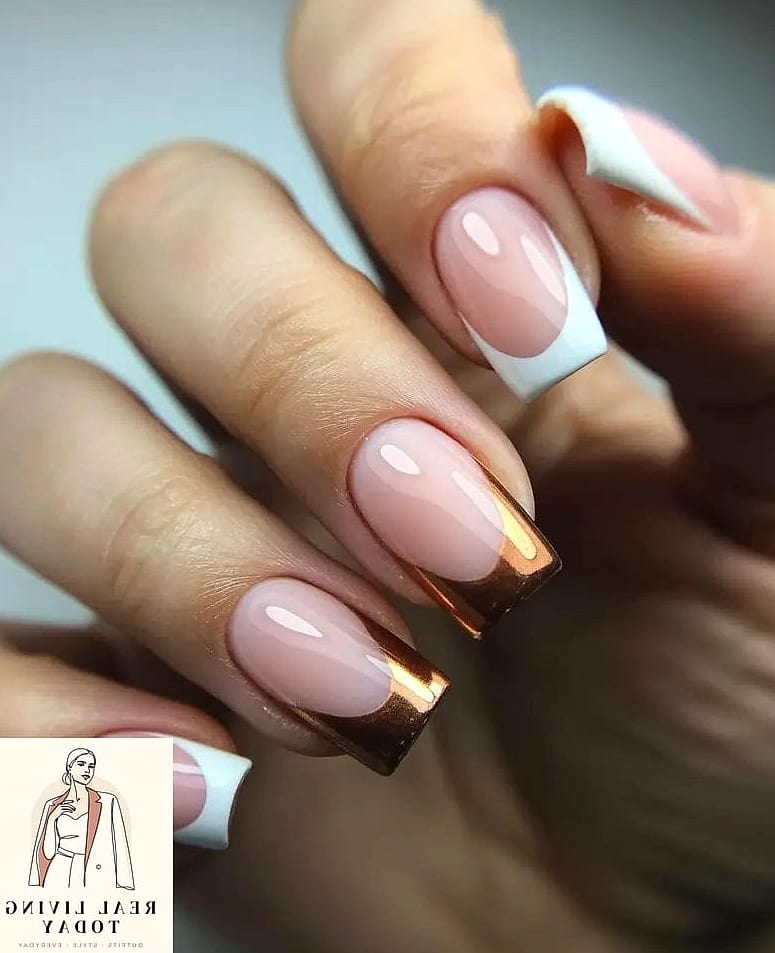 25 Fall Chrome Nail Ideas So Good They're Worth Every Penny at the Salon 20 French Tip Chrome for a Modern Twist
