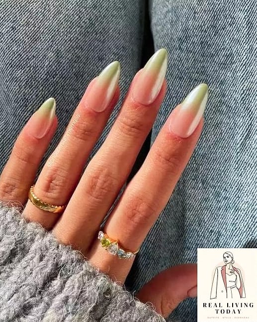 Glazed Donut Sage Nails