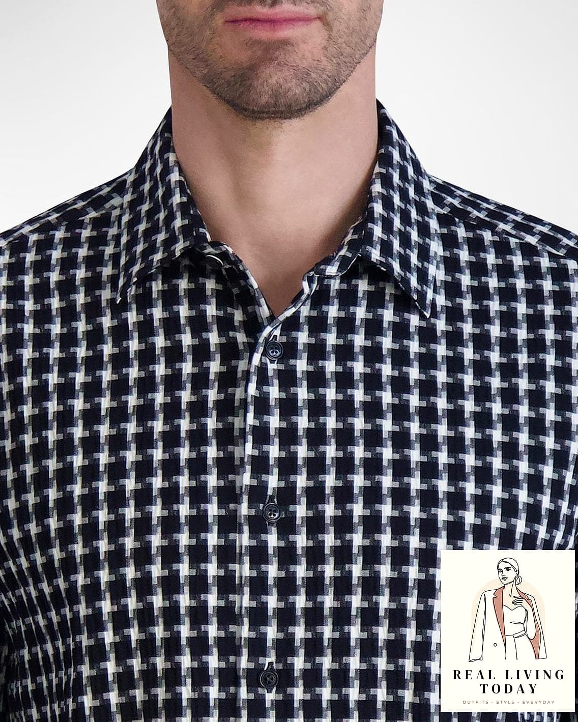 Houndstooth Button Down With Trousers